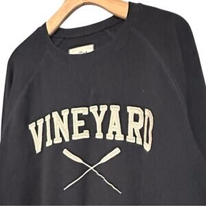 Campus Crew Uni-Sex Size L Navy Blue White Vineyard Oars Rowing Sweatshirt